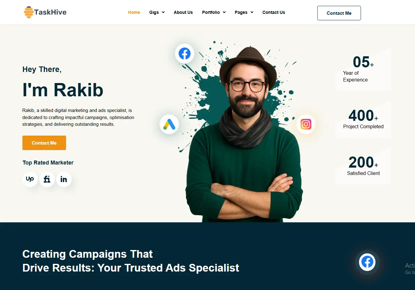 Task Hive Media Buyer Freelancer Website